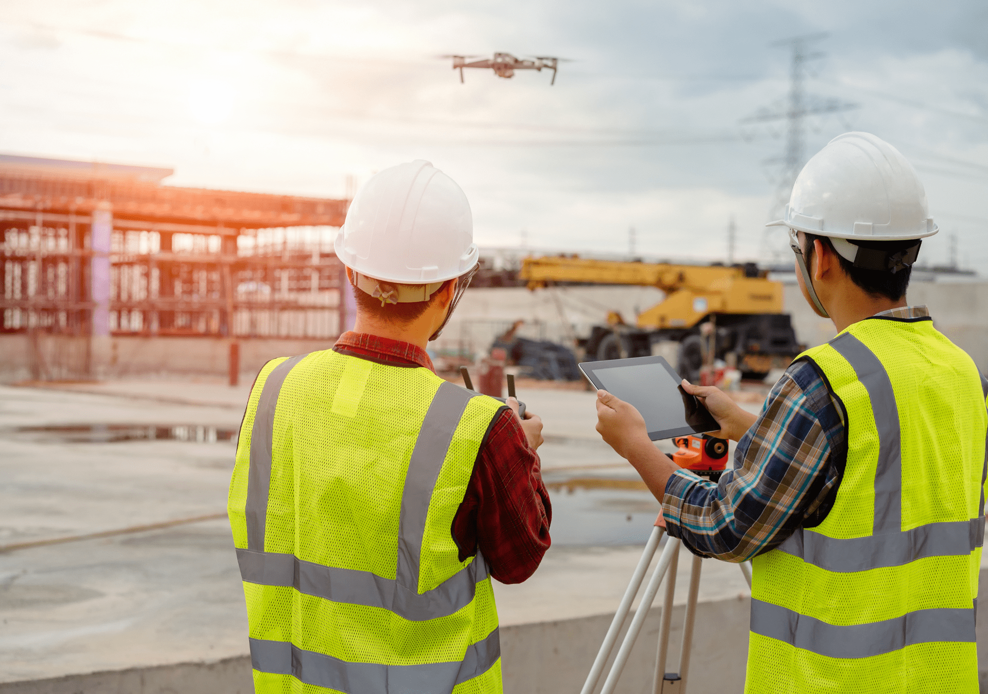 drones en la construcción